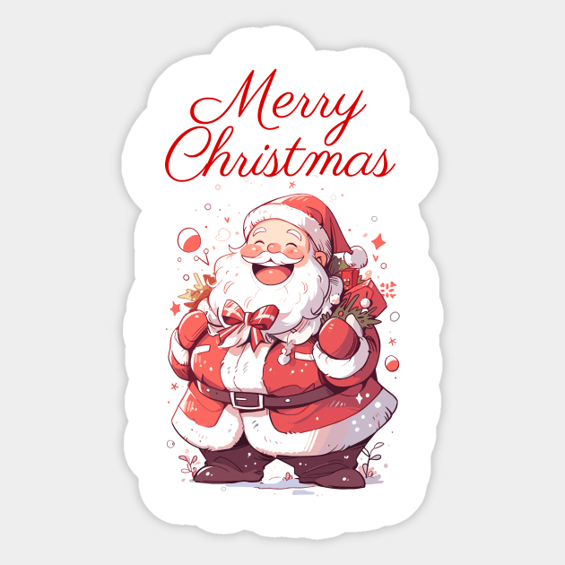 Merry Christmas Happy Santa Sticker by DemoArtMode